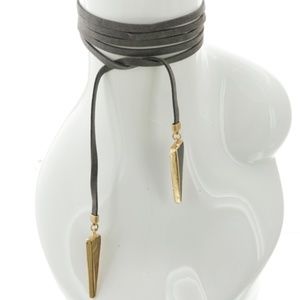 Gold Tone / Brown Suede & Stone / Lead&nickel Comp